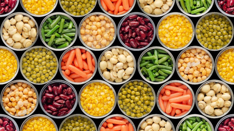 It wouldn't hurt to toss a can or two of veggies in your trolley when you shop. 