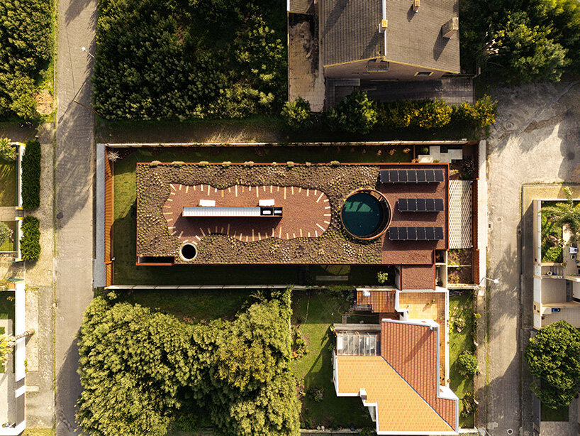 circular courtyard pool opens house by pedro henrique to sky and light in portugal - 2