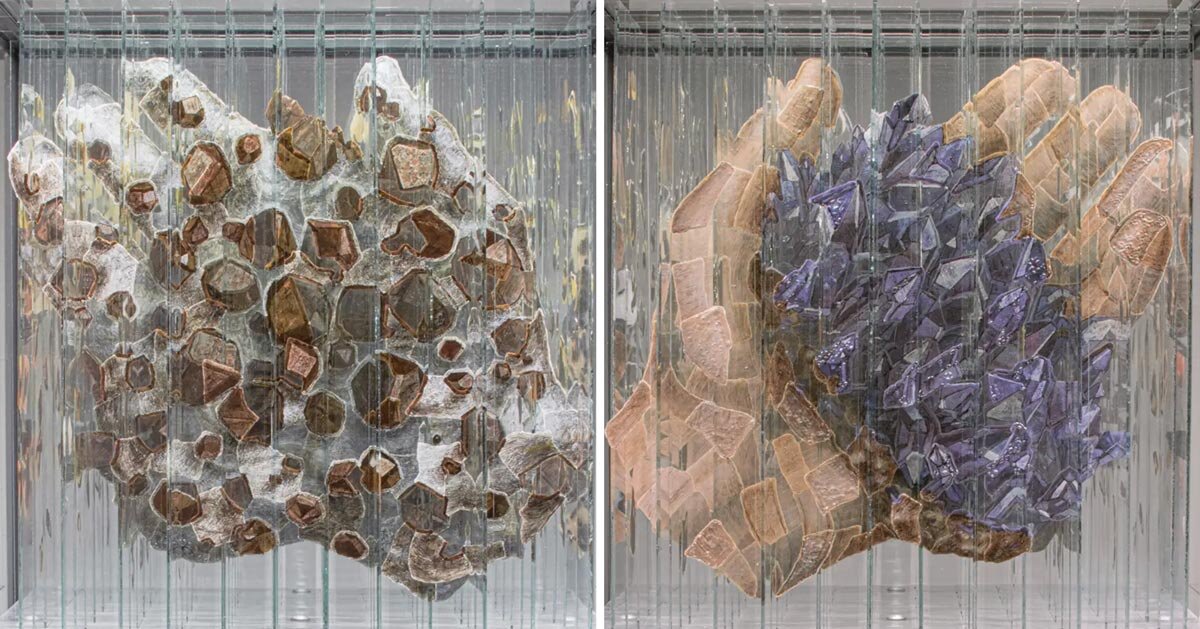 anamorphic installation by thomas medicus rotates into four shifting images