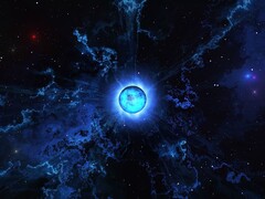 An artist's illustration showing a neutron star.