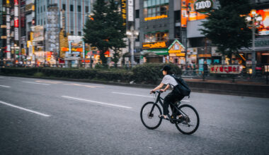 Cyclist in Tokyo