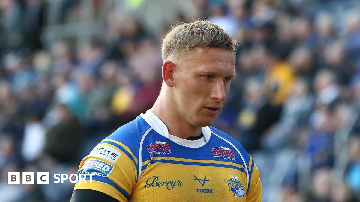 Mikolaj Oledzki looking slightly downwards during a Leeds Rhinos match