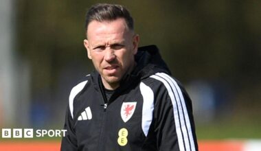 Craig Bellamy during Wales training