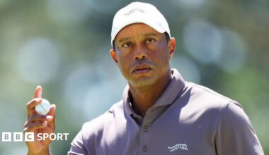 Tiger Woods is seen leaving Martin County Jail in a car after being arrested for driving under the influence following a car crash in Stuart, Florida, on 27 March.