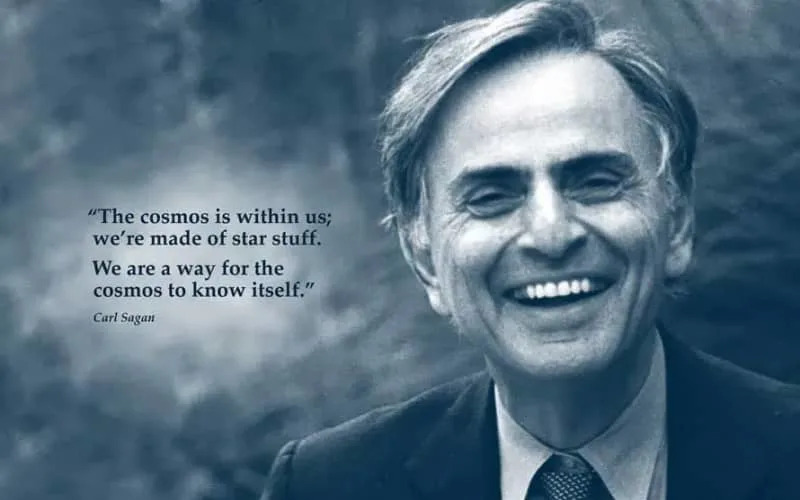 Carl Sagan made the idea widely known that humans are made of “starstuff.” (CREDIT: Wikimedia / CC BY-SA 4.0)