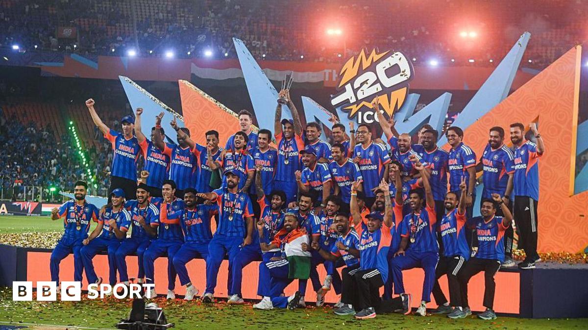 India celebrate winning the T20 World Cup