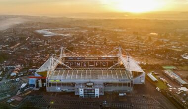 An aerial view of Deepdale Stadium