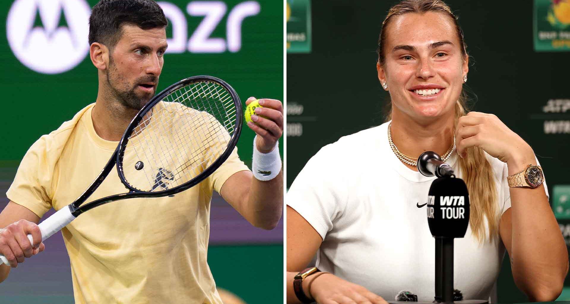 Novak Djokovic and Aryna Sabalenka are both competing at the BNP Paribas Open in Indian Wells this fortnight.