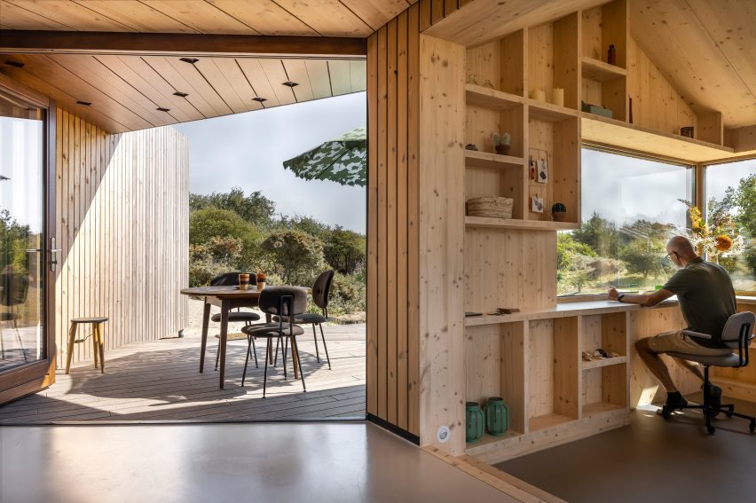 Wood panelled rooms with scenic views.