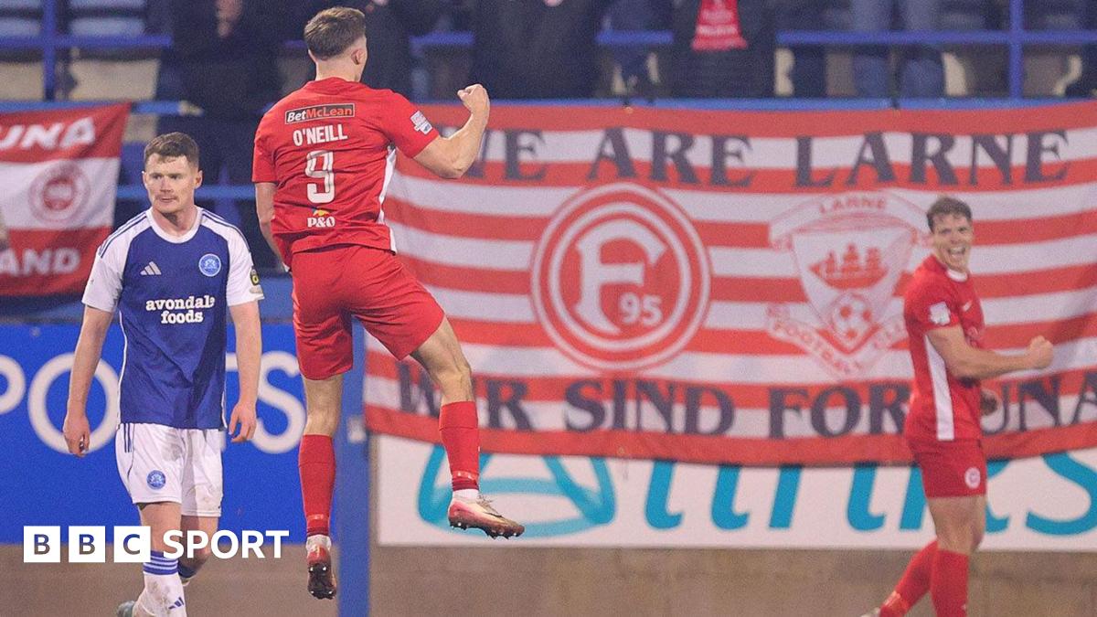 Larne defeat Glenavon as Carrick beat 10-man Linfield - as it happened