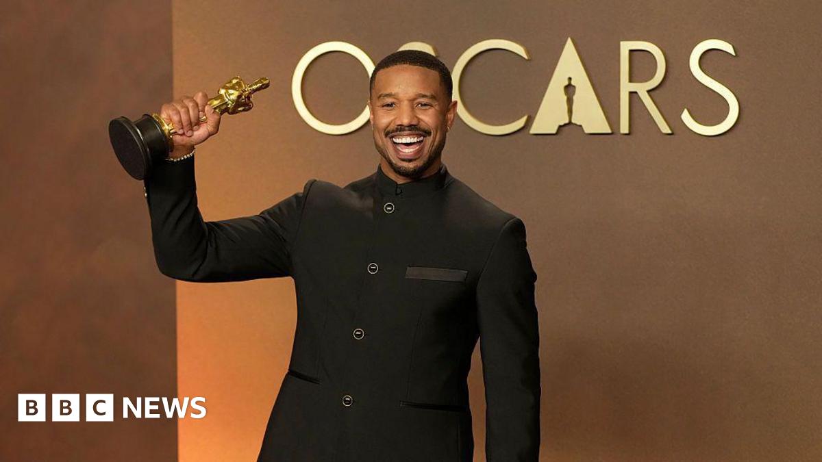 Michael B. Jordan, winner of the Best Actor Award for “Sinners”, poses in the press room at the 98th Annual Oscars at Dolby Theatre on March 15, 2026 in Hollywood, California