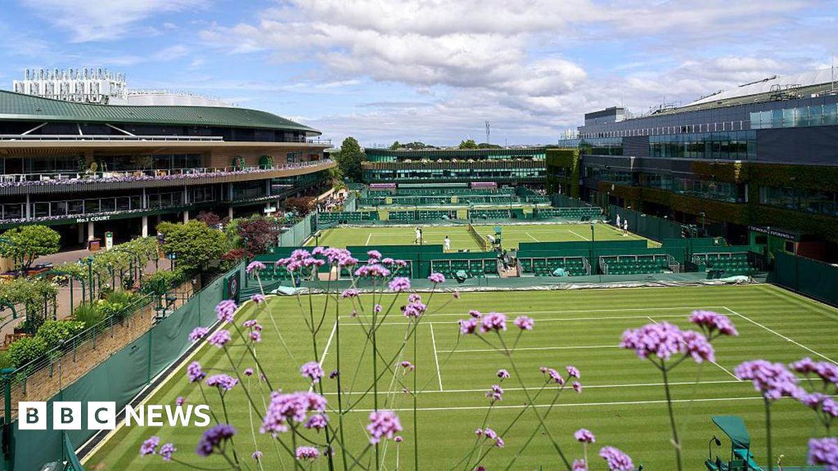General view of Courts 14 through 17 before The Championships - Wimbledon 2025 at All England Lawn Tennis and Croquet Club on June 26, 2025 in London, England. (Photo by Peter van den Berg/ISI Photos/ISI Photos via Getty Images)