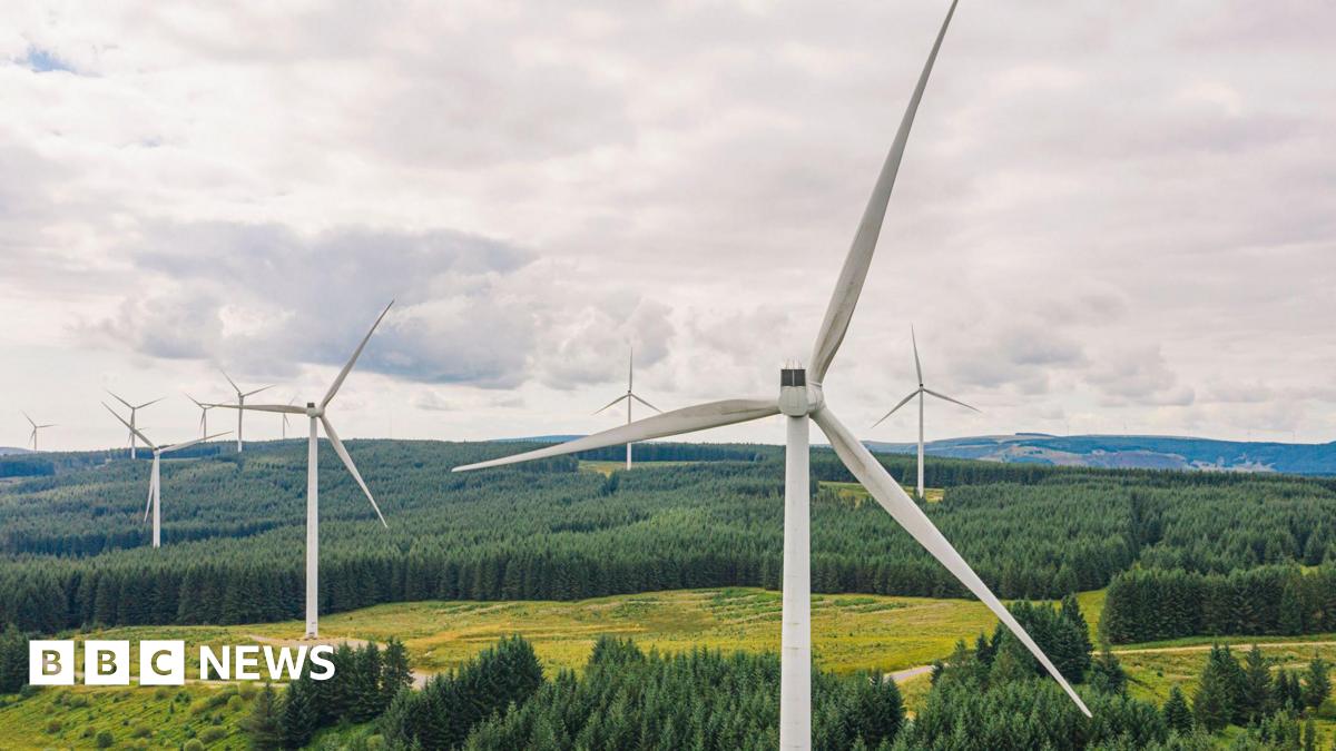 A windfarm in the Brecon Beacons.