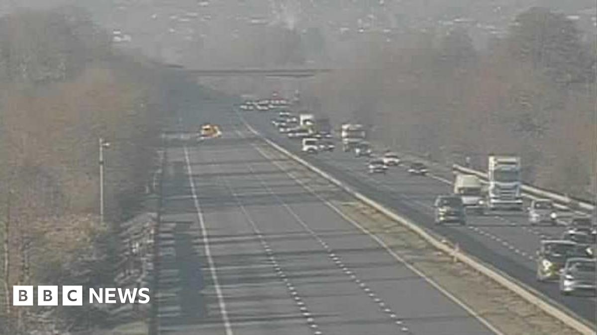 M5 traffic: Long delays after HGV fire closes motorway