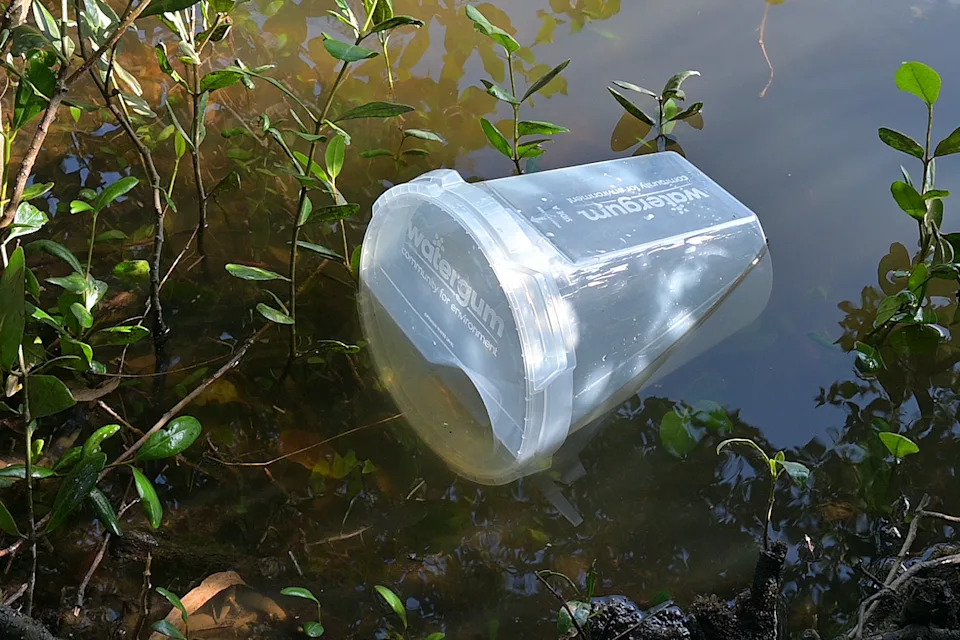 The Watergum cane toad trap lures tadpoles into a funnelled chamber using water flow, where they become trapped and can’t escape. Source: Watergum 