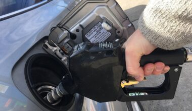 Gas in Greece is among the most expensive in the EU. Image of someone at the gas pump.