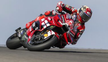 Marc Marquez crashes in FP1 for the 2026 US MotoGP.