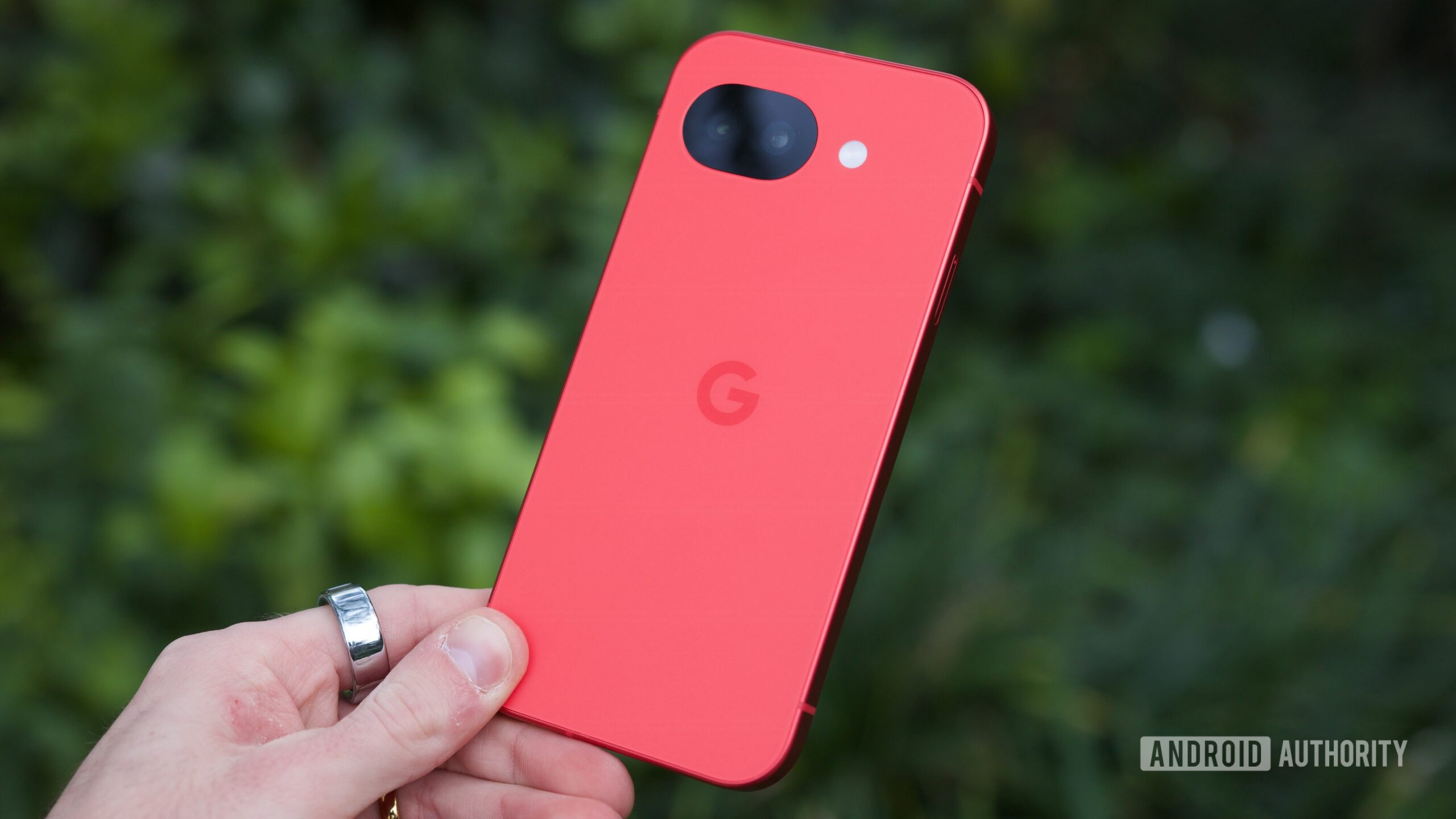 The Google Pixel 10a in its Berry color.