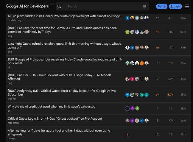 Developers in Google's AI forum have only one thing on their mind: quotas