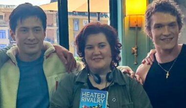 Hudson Williams, Rachel Reid and Connor Storrie