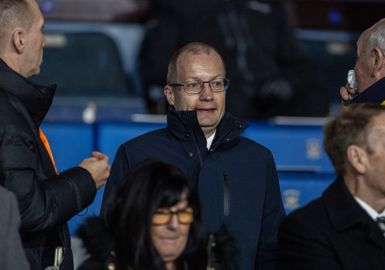 Head of Referees Willie Collum watches on