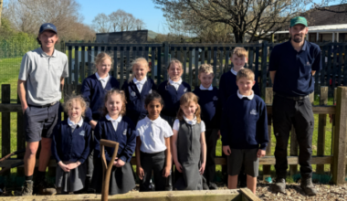 Burnham and Berrow Golf Club helps transform outdoor learning areas at Berrow School