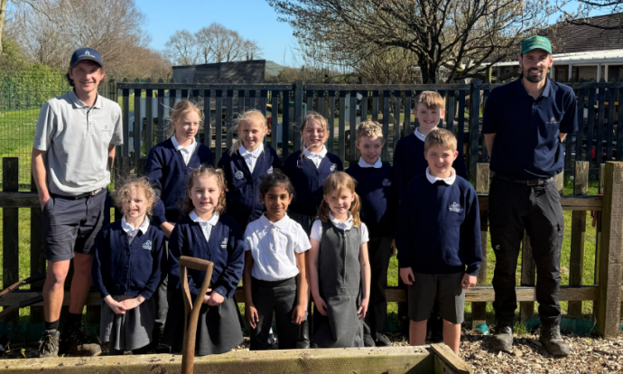 Burnham and Berrow Golf Club helps transform outdoor learning areas at Berrow School