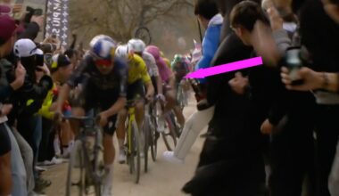 'Really dangerous' scenes as Ben Healy goes down among 'encroaching' crowd during Strade Bianche as Tadej Pogacar powers to victory