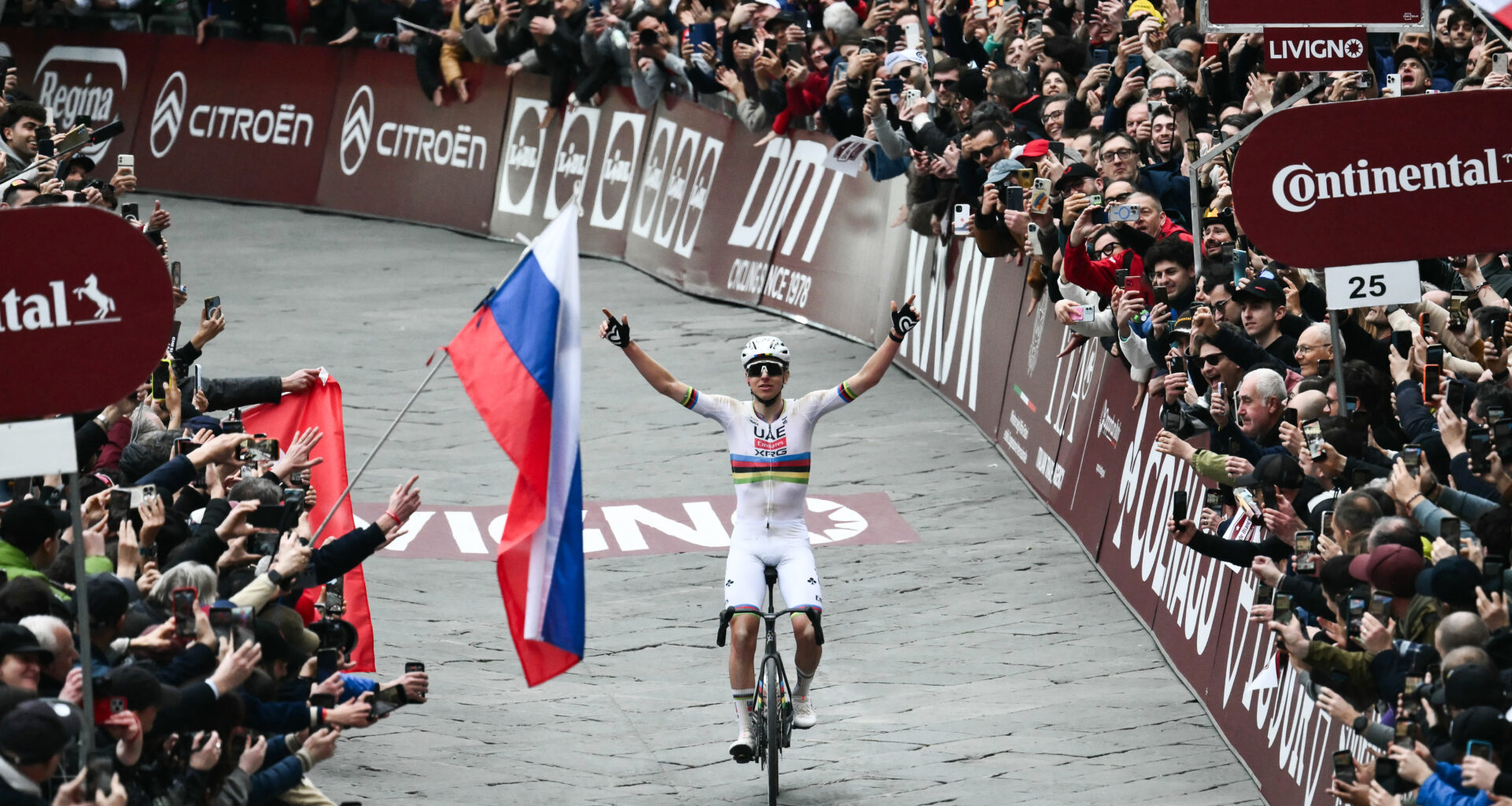 Strade Bianche men's race LIVE - Tadej Pogacar already on the charge, setting off with 78km to go - TNT Sports