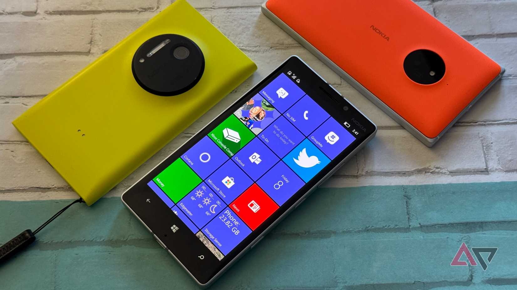 Nokia Lumia 930 surrounded by other Lumias