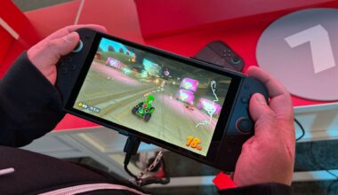 Nintendo Switch 2 playing Mario Kart World