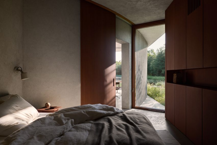 Room with sliding door in Vipp guesthouse New York