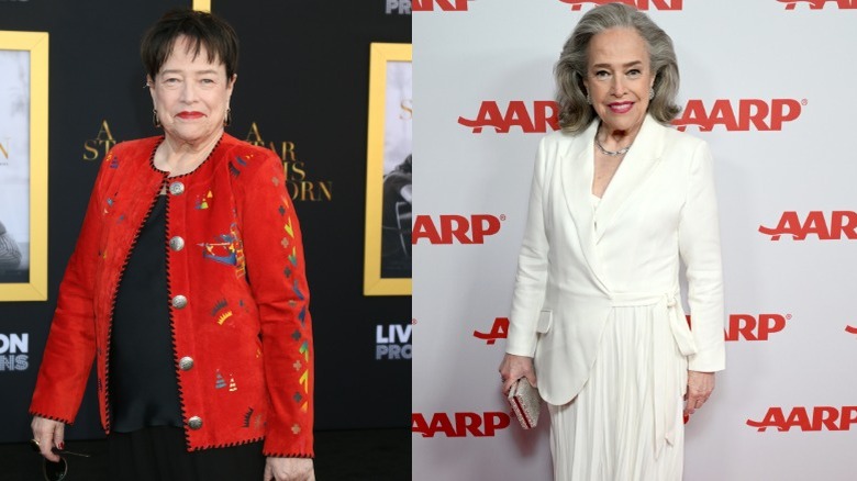Kathy Bates before and after losing weight with a GLP-1