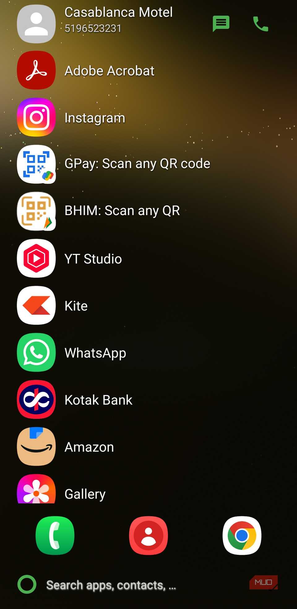 KISS Launcher home screen