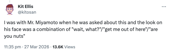 Kit Ellis Miyamoto Star Fox amputation theory