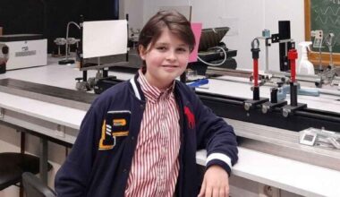 Laurent Simons in a physics lab in Antwerp as the 15-year-old researcher completes his doctorate in quantum physics