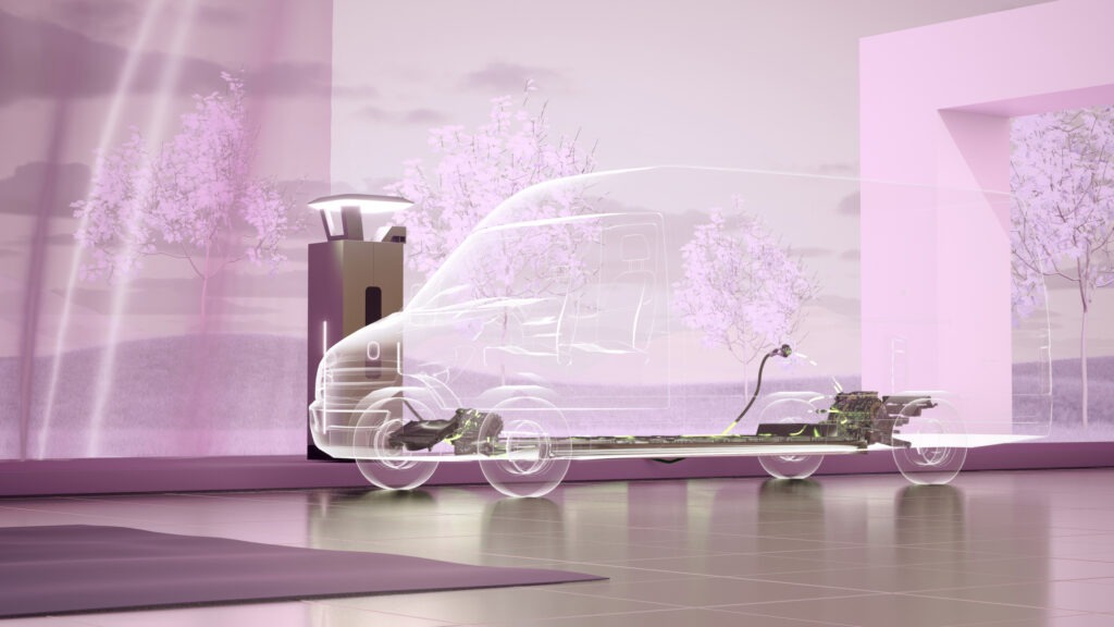 Electric Mini Van Charging At The Electric Vehicle Charging Station