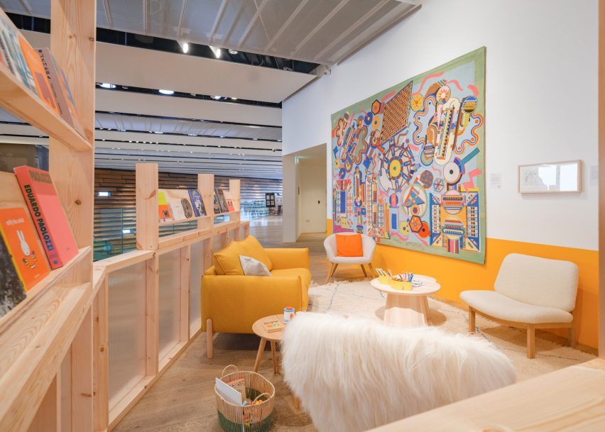 Seating space at V&A Dundee