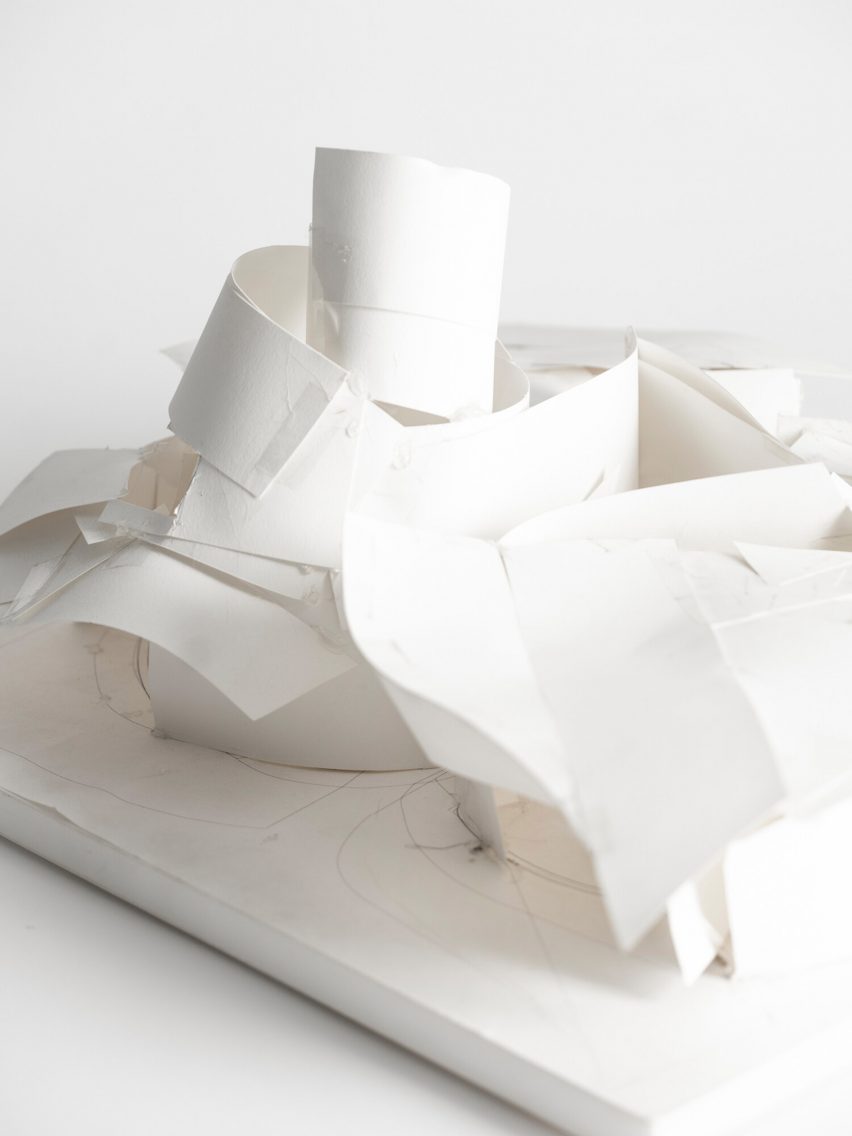 Model of Frank Gehry's Maggie's Centre