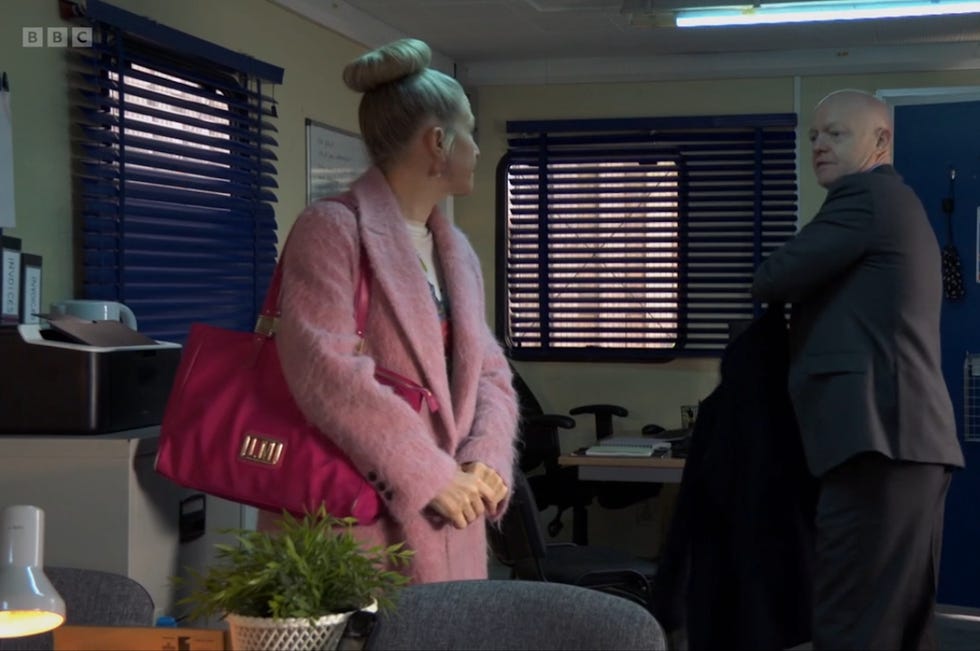 linda carter and max branning looking at each other in eastenders