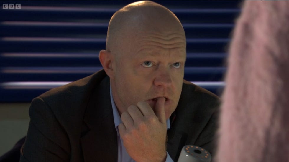 max branning biting his thumb in eastenders
