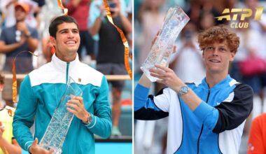 Carlos Alcaraz and Jannik Sinner are among the four active ATP No. 1 Club members to triumph in Miami.