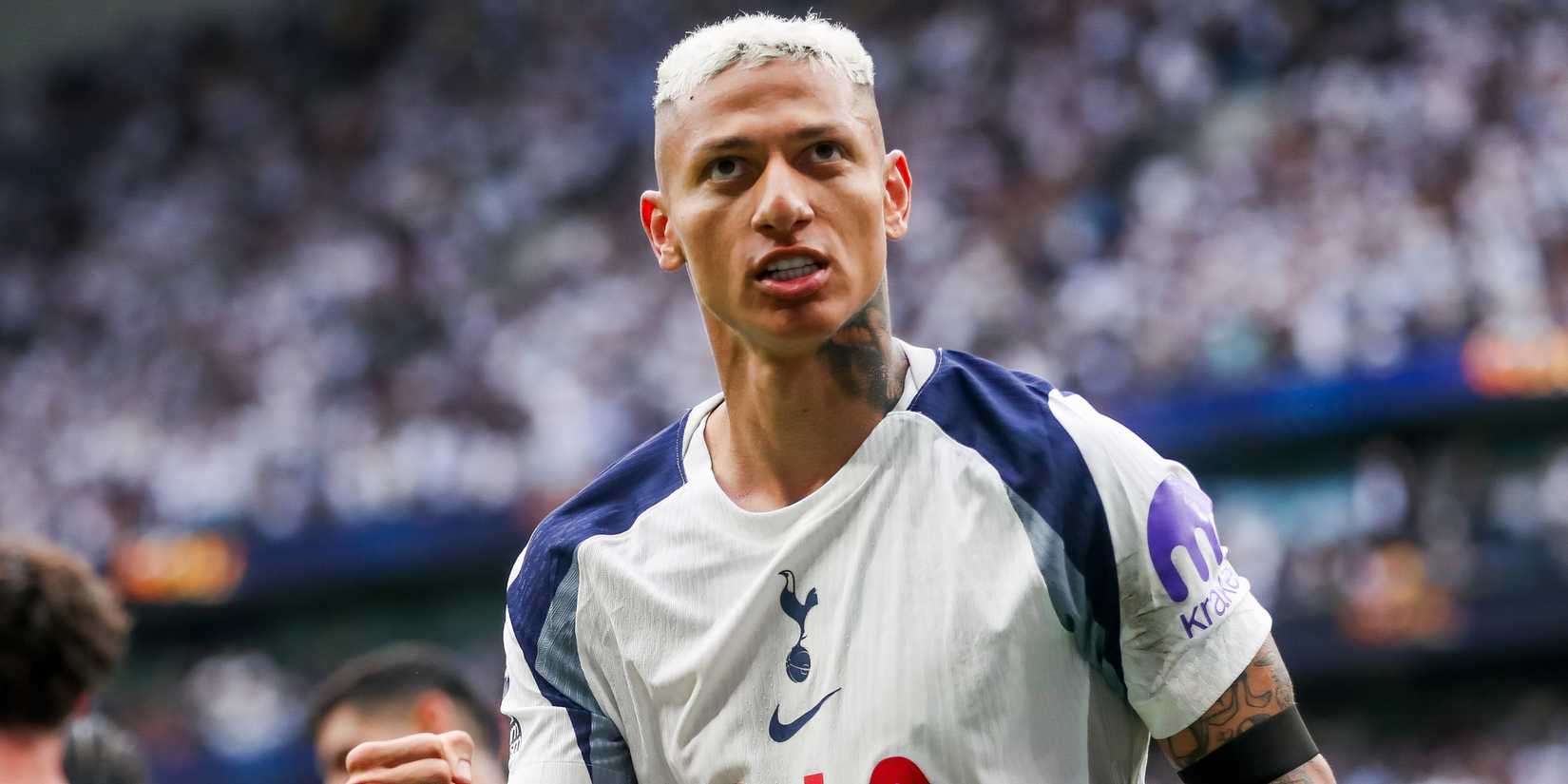 Richarlison celebrating after scoring for Tottenham Hotspur