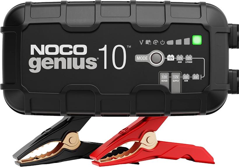 NOCO Genius 10 charger on a white background