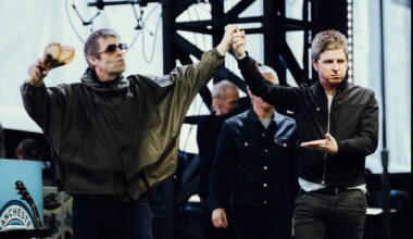 Liam and Noel Gallagher celebrate Manchester City's Carabao Cup success together