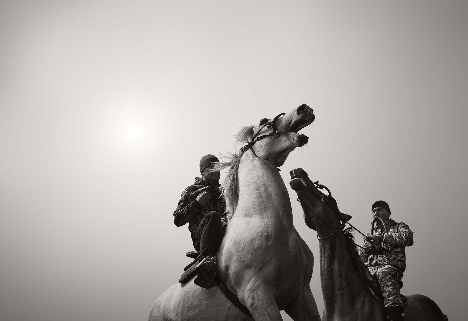 Taken during the same buzkashi match, this series shifts from a strict documentary approach towards an &lsquo;emotional truth grounded in real events