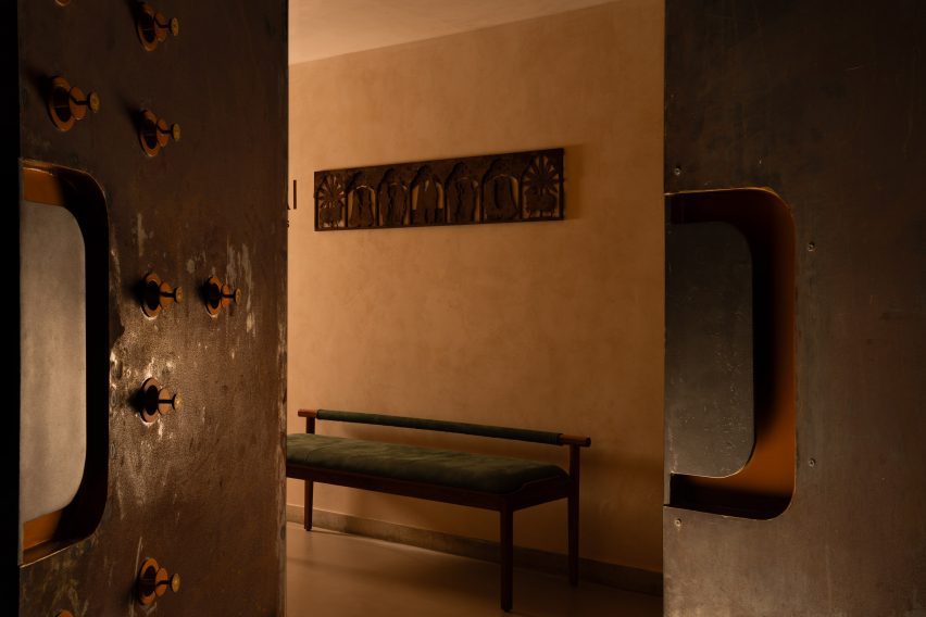 Door with coins on it