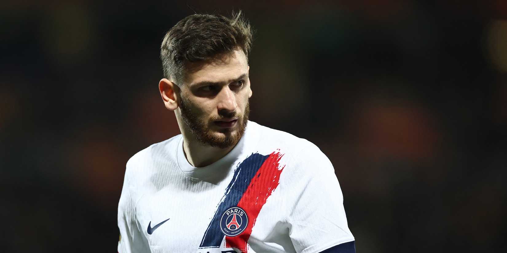 Paris St Germain's Khvicha Kvaratskhelia looks on