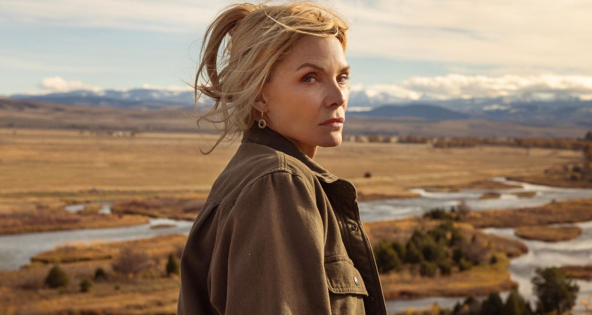 Michelle Pfeiffer looks into the distance