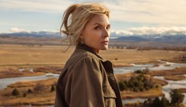 Michelle Pfeiffer looks into the distance